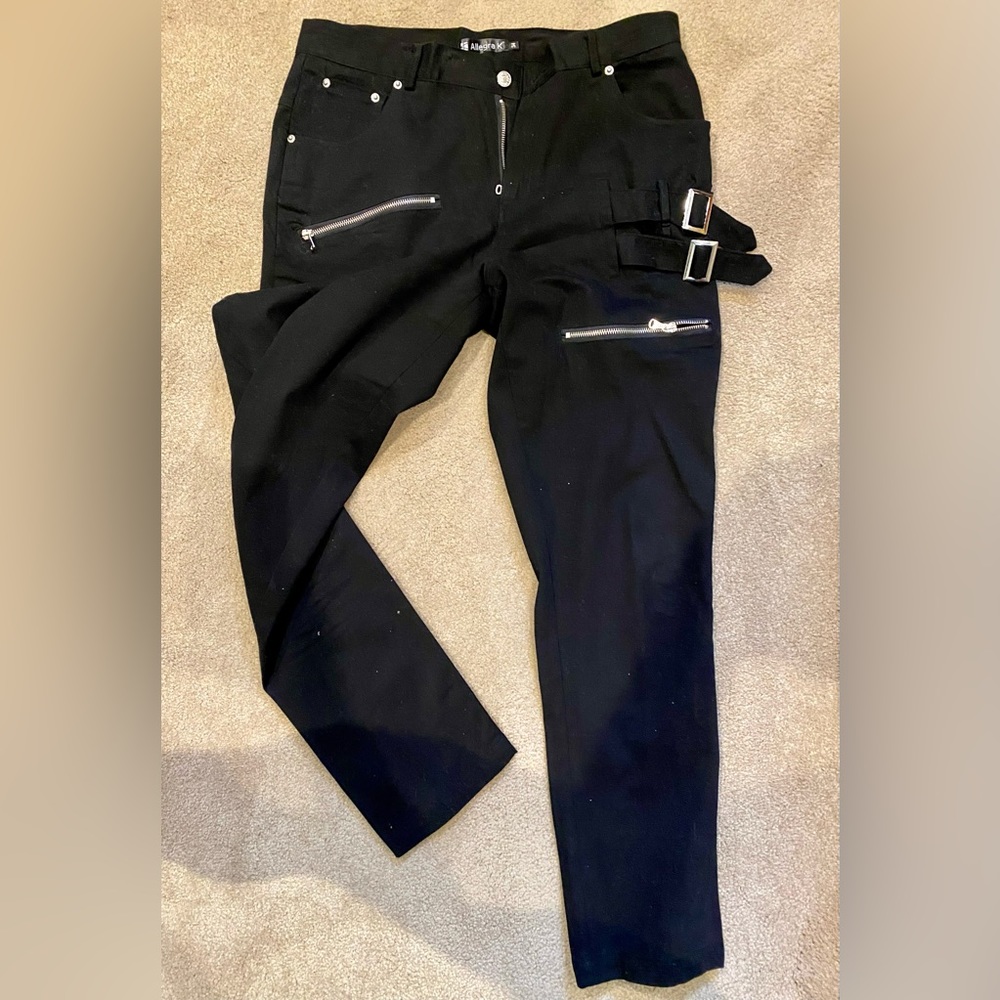 Men’s black slacks by Allegra K